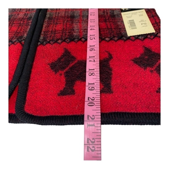 NWT‎ Vintage Women's Wool Zip Vest with Scottish Terrier Scottie Dogs Sz PS - Picture 6 of 7